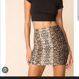Super down skirt cheetah